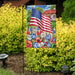 Americana Garden Floral Garden Flag