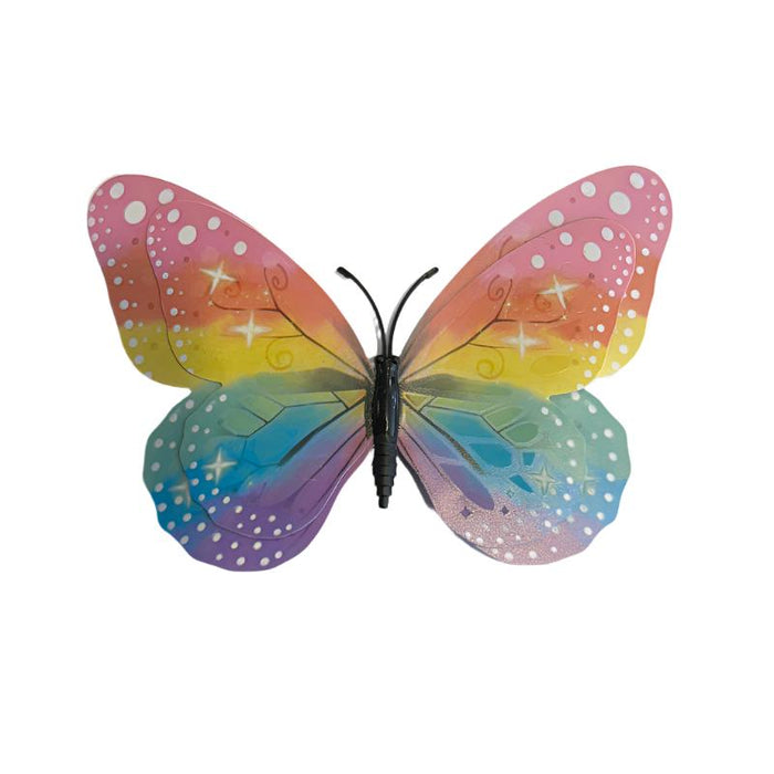 Pastel Rainbow Glow in the Dark Paper Butterfly Magnet