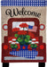 Red American Truck Burlap Garden Flag