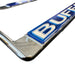Metallic license plate frame with 'UB' and 'BUFFALO' text