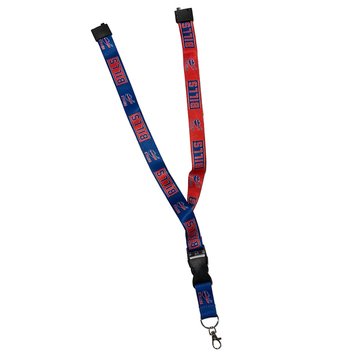 Buffalo Bills Blocked Logo Lanyard w/ Detachable Buckle