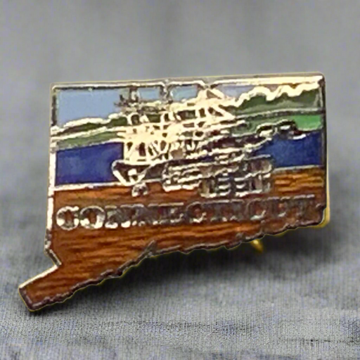 Connecticut Map Lapel Pin 2025