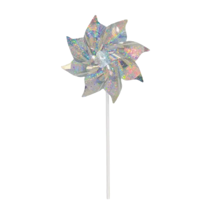 Silver Whirl Mylar Pinwheel
