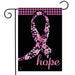 Floral Hope Ribbon Garden Flag