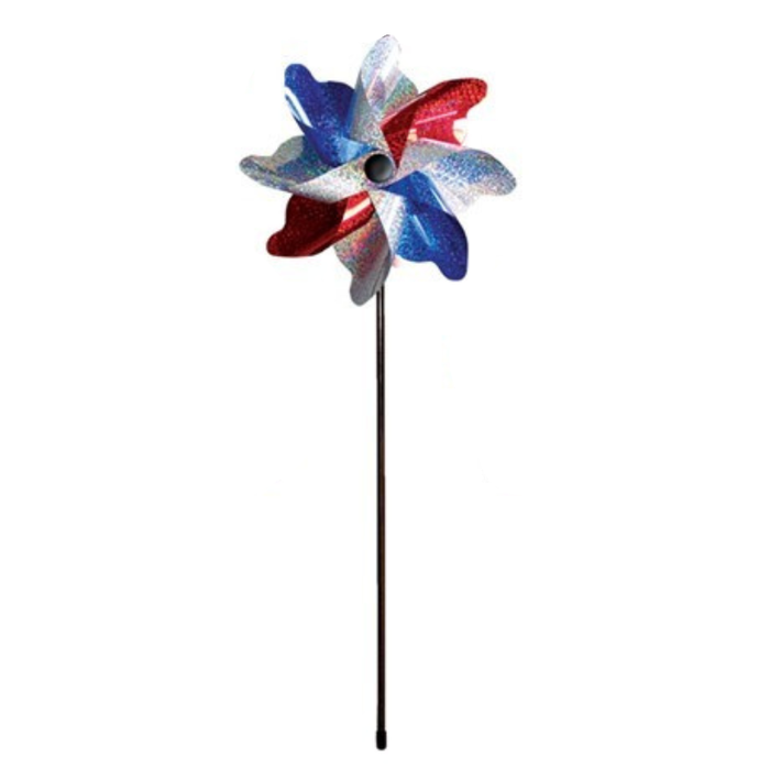 Red, White, and Blue Sparkle Mylar Pinwheel