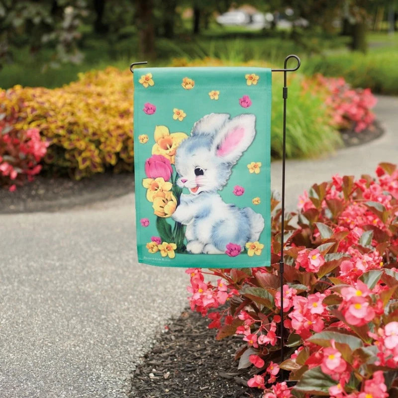 Vintage Easter Bunny Garden Flag