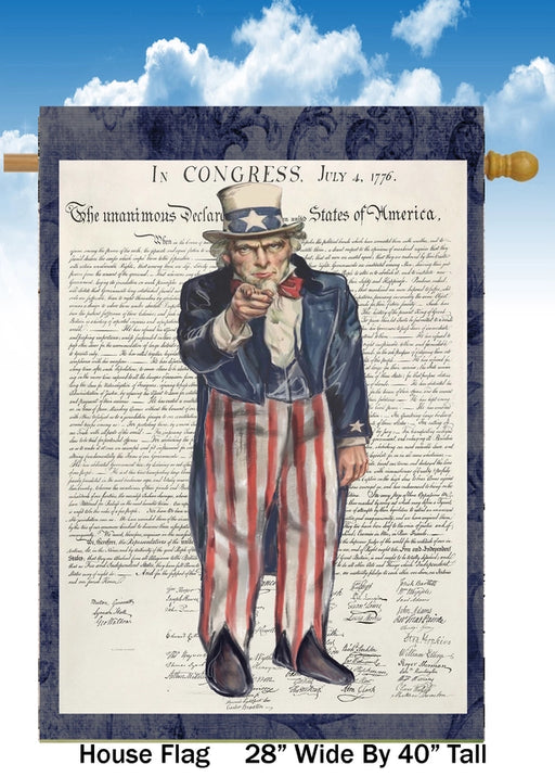 Uncle Sam Declaration Banner Flag