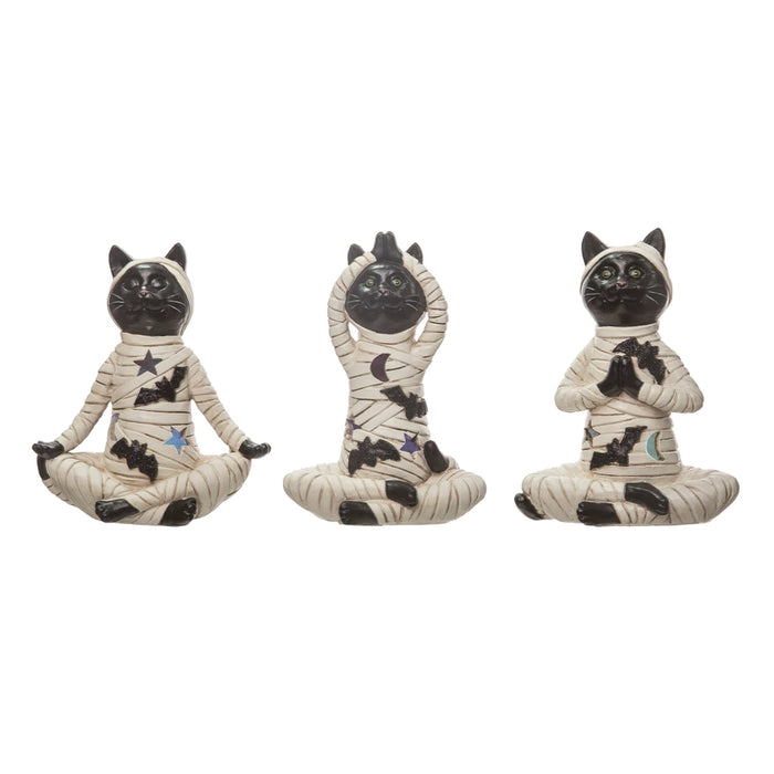 Yoga Mummy Cat Light Up Figurines - assorted styles sold separately