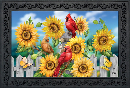 Cardinals and Sunflowers Doormat