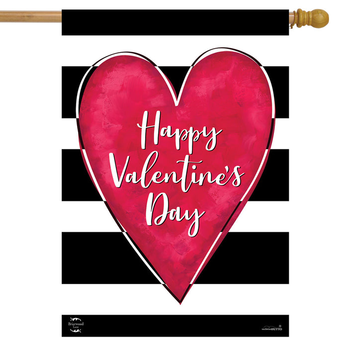 Valentine's Heart Primitive Banner Flag