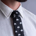 Black and White Buffalo Silk Neck Tie