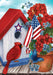 American Cardinal Birdhouse Decorative Flag