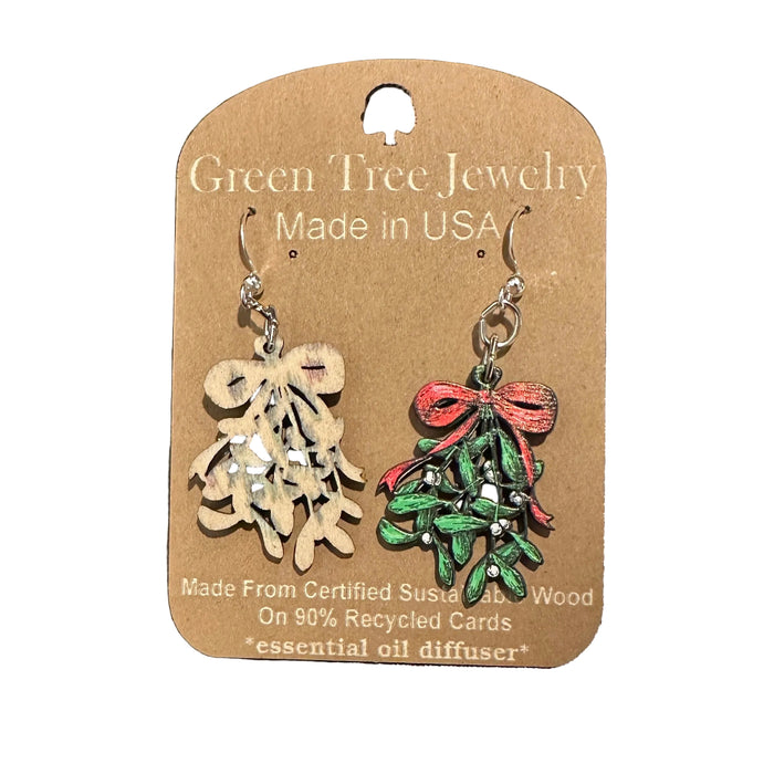 Mistletoe Wood Earrings