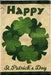 Happy St. Patrick's Wreath Burlap Garden Flag