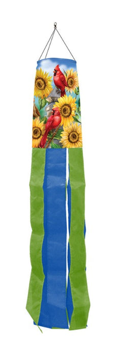 40" Cardinals and Sunflowers Windsock