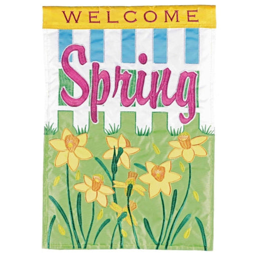 Welcome Spring Daffodils Garden Flag