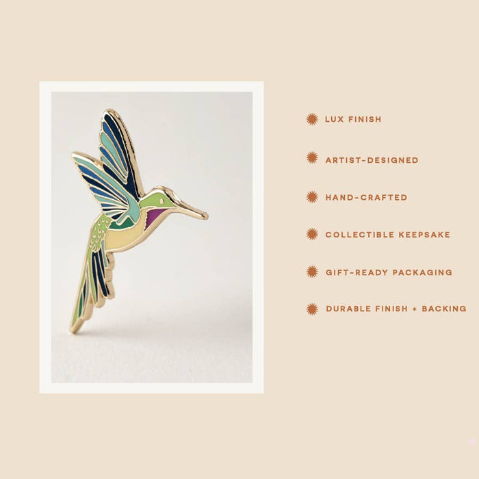 Hummingbird Enamel Lapel Pin