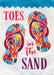 Toes in the Sand Burlap Decorative Flag