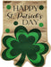 Happy St. Patrick's Shamrock Burlap Garden Flag