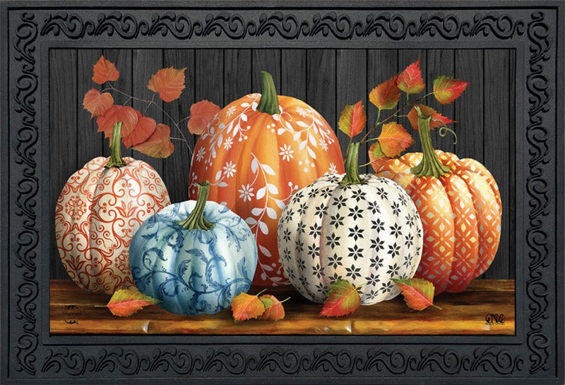 Elegant Pumpkins Doormat