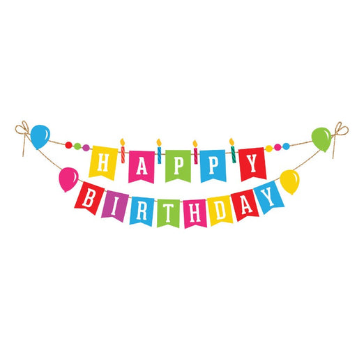 Happy Birthday Burlap String Banner