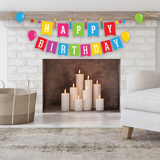 Happy Birthday Burlap String Banner