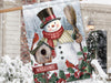 Jolly Snowman Welcome Banner Flag in use