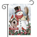 Jolly Snowman Welcome Garden Flag