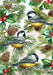 Winter Greens Chickadees Banner Flag