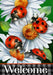 Ladybugs and Daisies Banner Flag