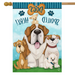 Dogs Spoiled Here Banner Flag - BACK SIDE
