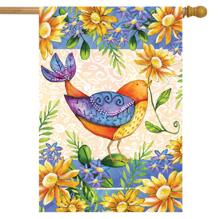 Spring Gift Bird Banner Flag