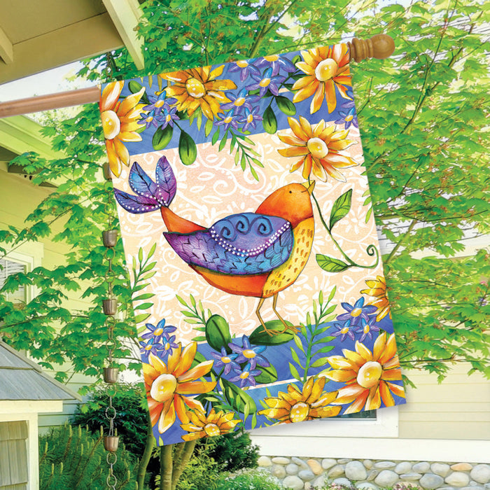 Spring Gift Bird Banner Flag