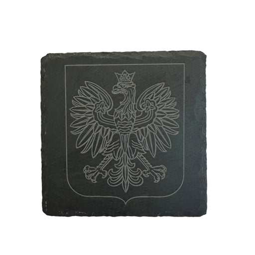 Polish Eagle Square Slate Coaster