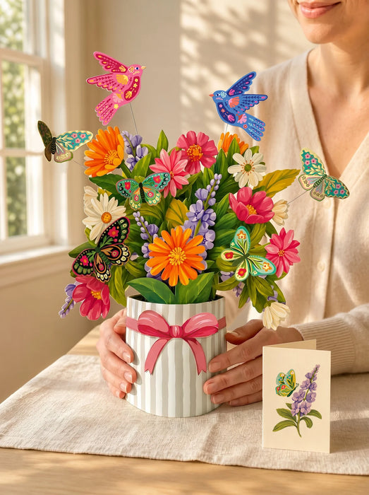 Enchanted Garden Pop-Up Bouquet w/ Note Card
