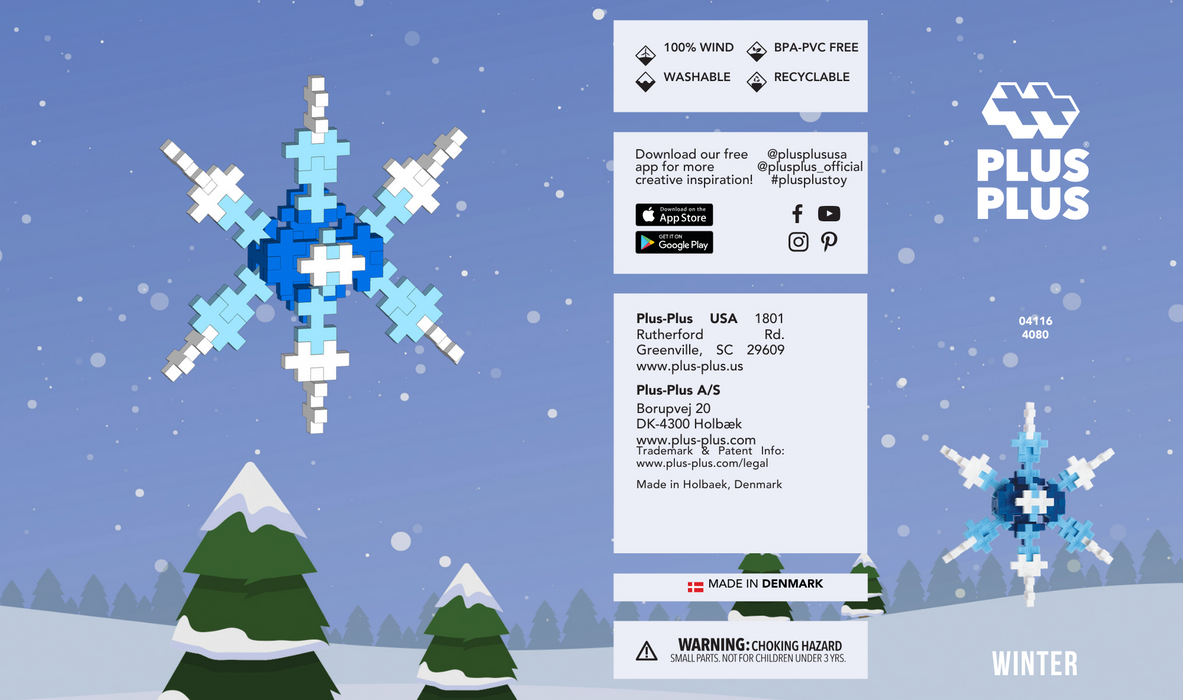 Winter Mix Plus Plus 70 Piece Puzzle in Tube