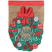 Merry Christmas Wreath Burlap Applique Flag