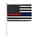 12x18" Thin Red & Blue Line US Stick Flag