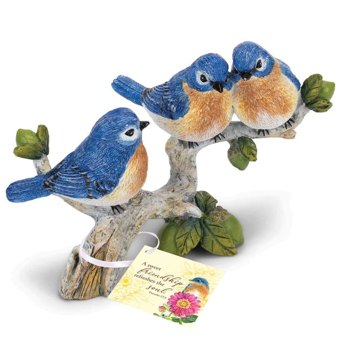 Bluebird Trio Resin Tabletop Figurine