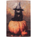Pumpkin Witch Cat Garden Flag