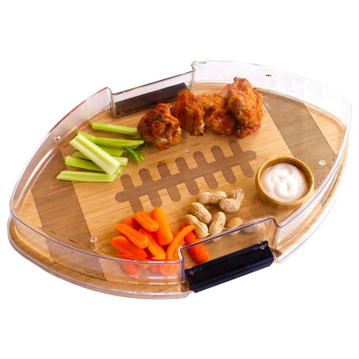 Flip, Serve & Store Football Charcuterie Board with Lid