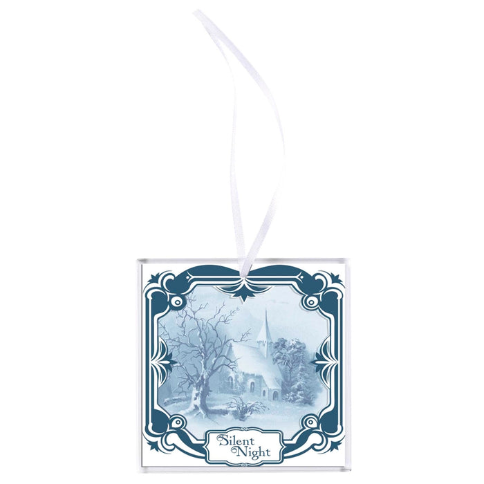 Silent Night Glass Panel Ornament