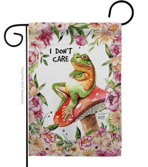 Don't Care Toad Garden Flag