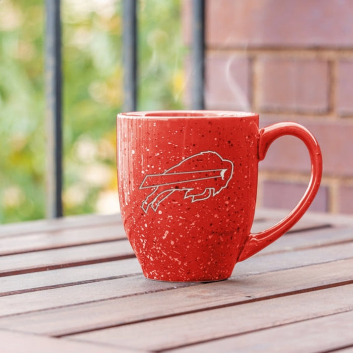 Buffalo Bills 16 oz Red Laser Engraved Ceramic Mug