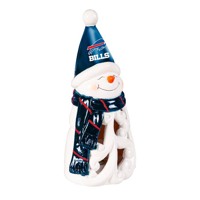 8" Buffalo Bills LED Ceramic Snowman Statuary