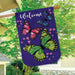 Butterfly Trio Burlap Banner Flag