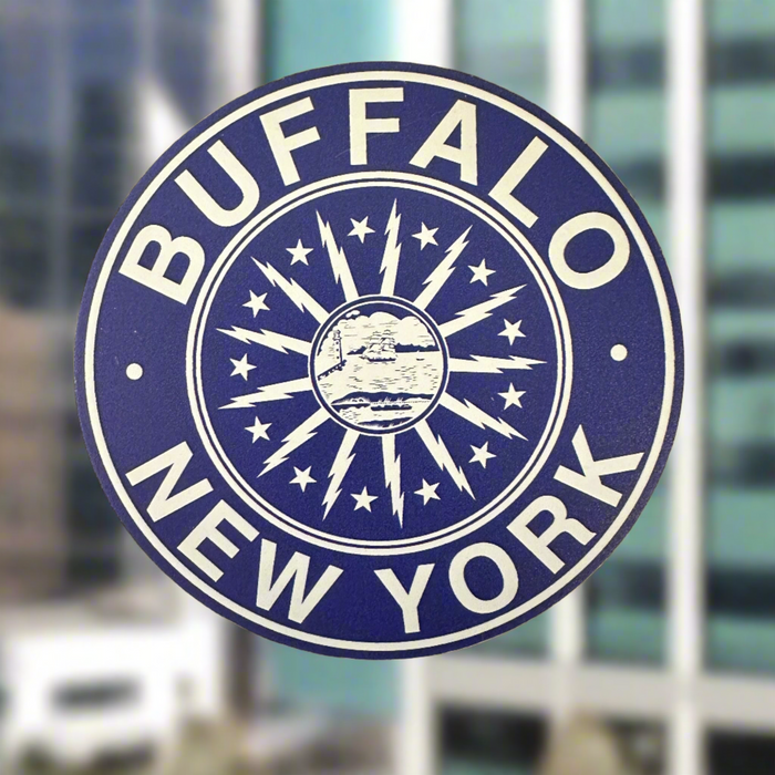 City of Buffalo Round Decal - Made in USA