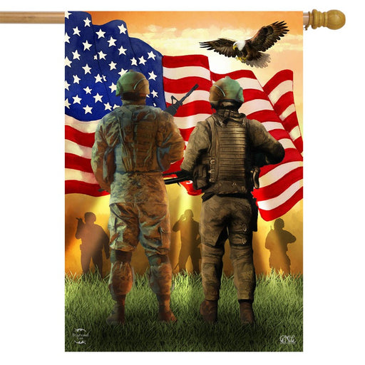 American Soldiers Banner Flag