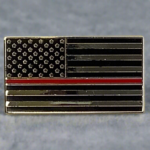 Thin Red Line US Flag Lapel Pin 2025