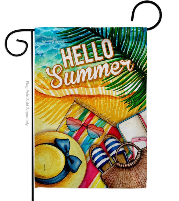 A Day At The Beach Garden Flag